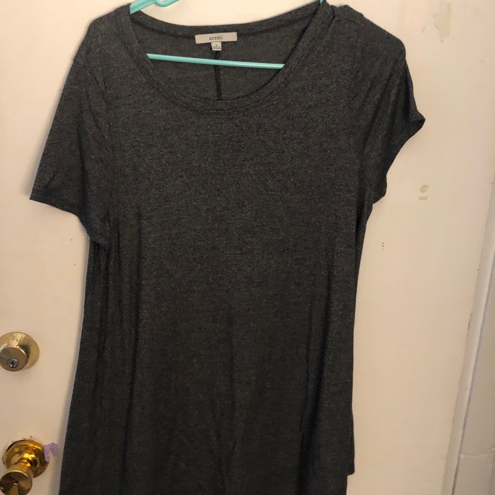 Gray flowy top